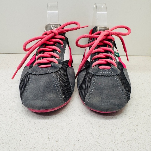 Jinga Shoes Runners Dance Jazz Salsa Sneaker Lace Up Gray Pink Women's Sz 36 - Picture 2 of 12